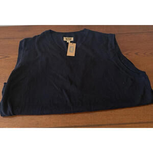 The Foundry Vest Men’s Size 4XL Black Knit V-Neck Shirt Top Sleeveless NWT